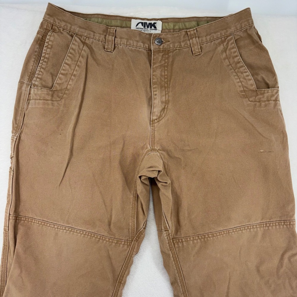 Mountain Khakis MK Teton Twill Double Knee Pants Mens 38x32 Tan Brown ALU IC 050